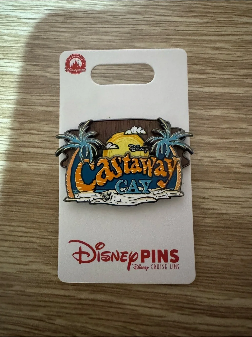NEW 2026 DCL Disney Pin Trader Cruise Line Castaway Cay Pin Beach Palm Tree